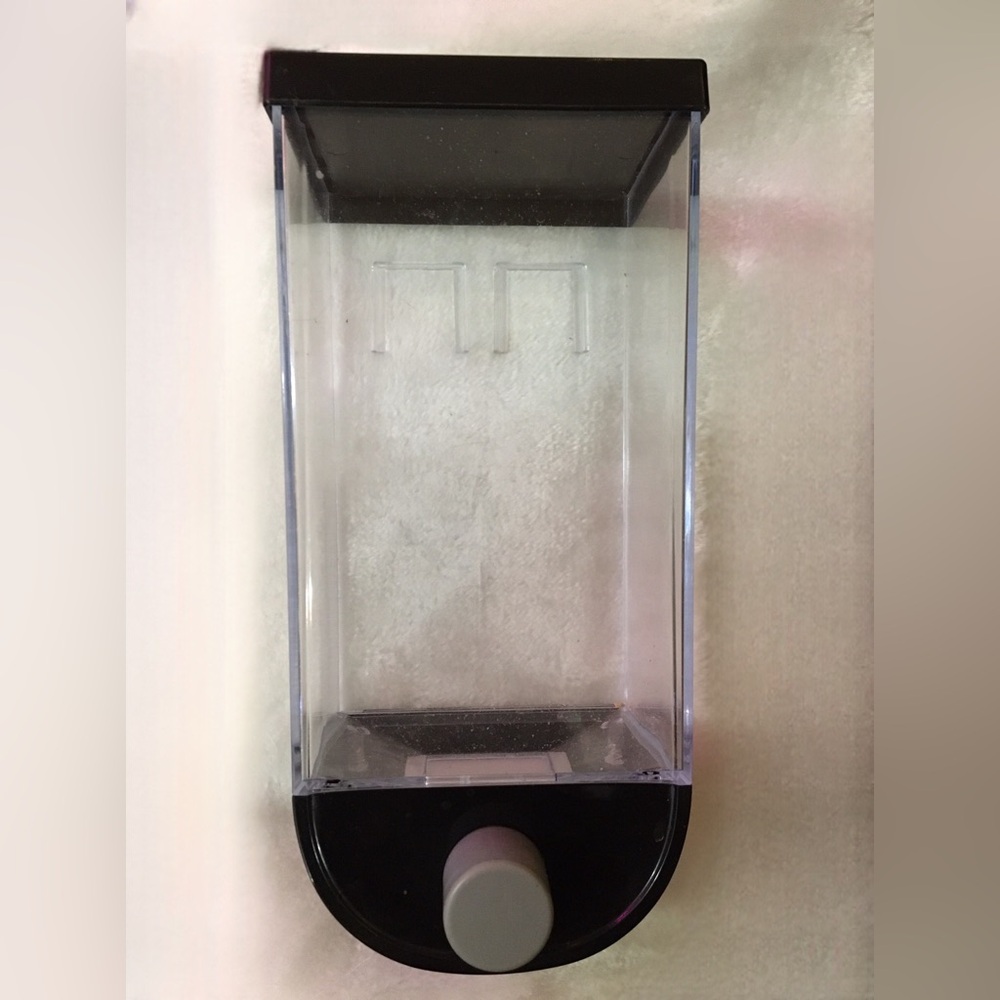 Clear and Black Wall-Mounted Dispenser